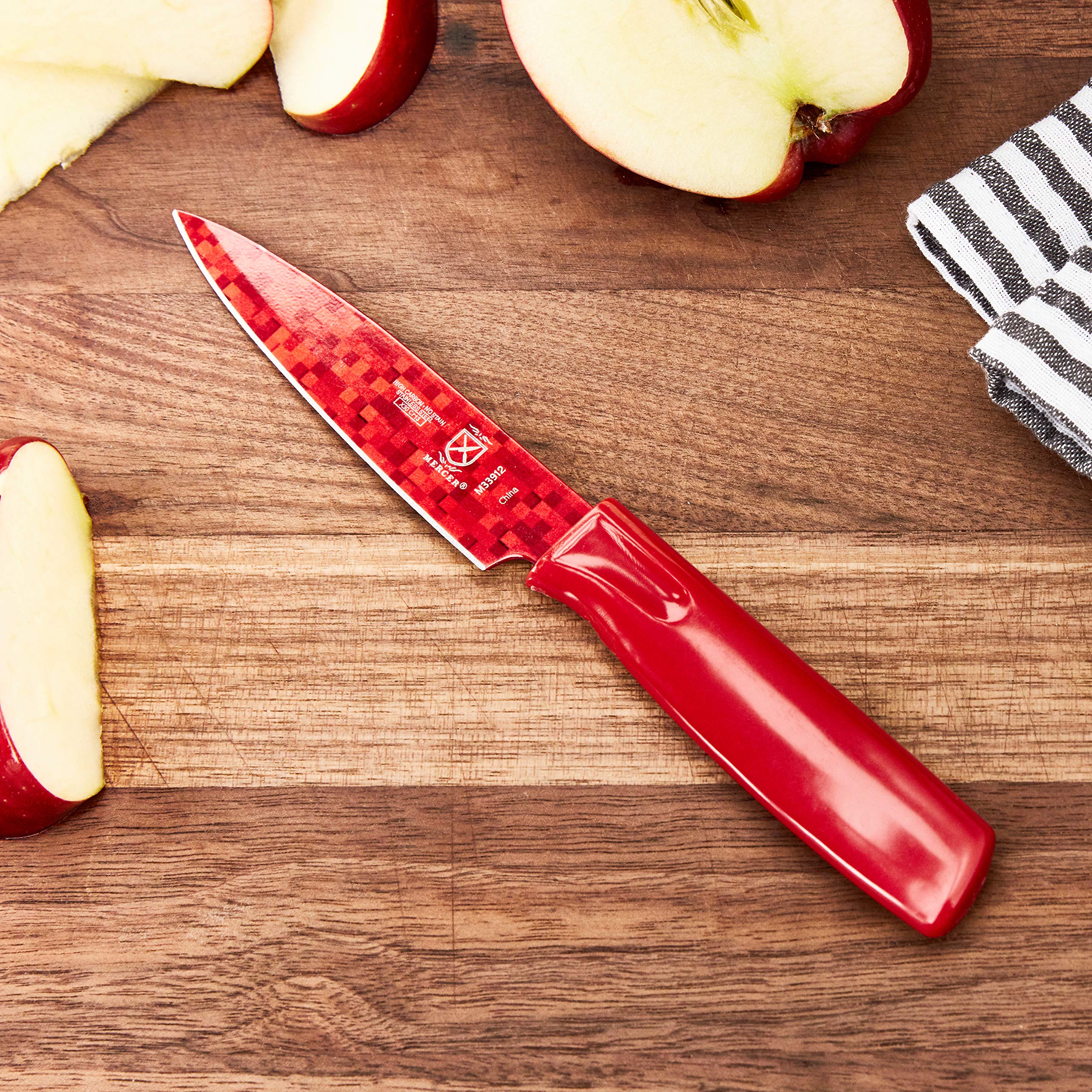 Amazon.com: Mercer Culinary 4 Non-Stick Paring Knife, Red